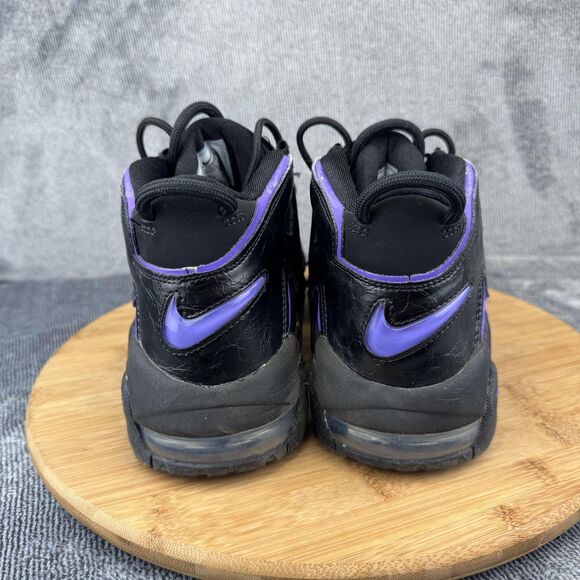 Nike Air More Uptempo Shoes Youth Size 6.5Y Black Purple Basketball DX5954-001 - Picture 4 of 9